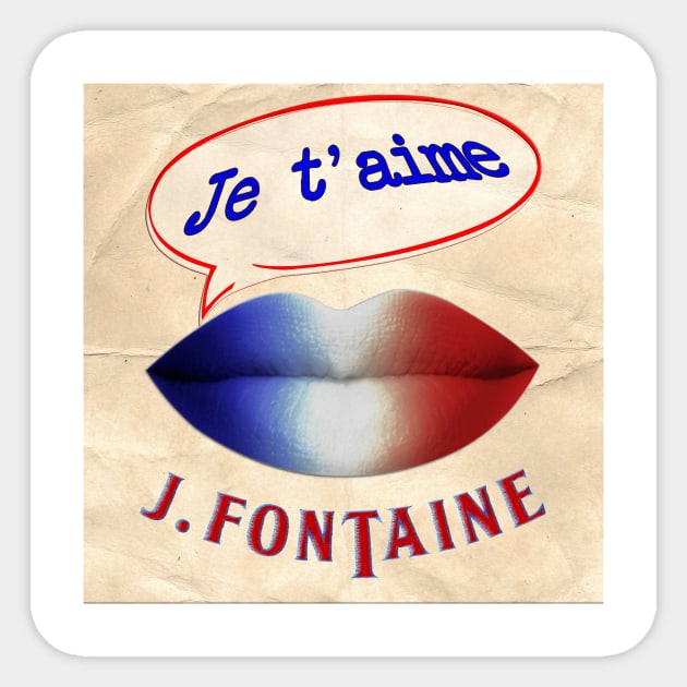 FRENCH KISS JETAIME JUST FONTAINE Sticker by ShamSahid